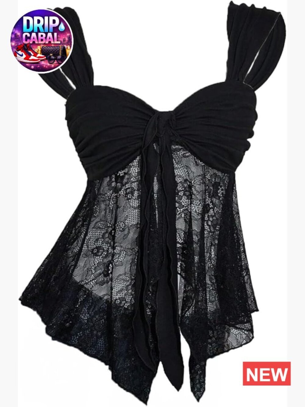 Flowy Babydoll Tank Top Mesh Peplum Going Out Party Rave Y2k Top